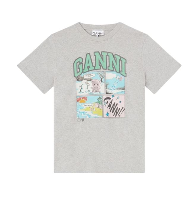 Camiseta Ganni oso comic